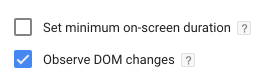 Element Visibility observe dom changes gtm